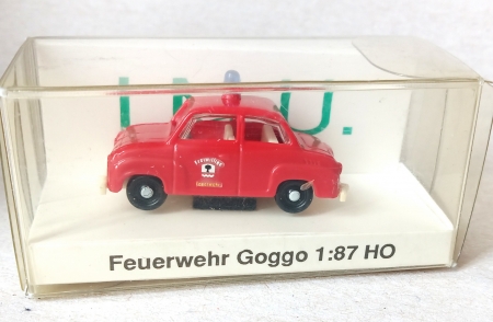 I.M.U. Gogomobil feuerwehr. H0. 1:87. Dlka 3 cm.  (A211)