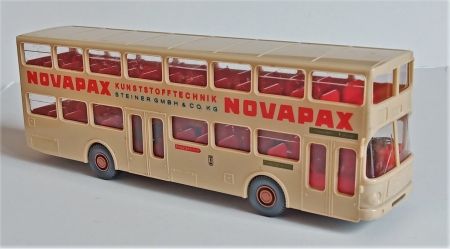 Wiking. Mstsk Autobus Man. Patrov / Dvoupatrov. 1:87. Dlka 13cm. Novapax.   (B35)